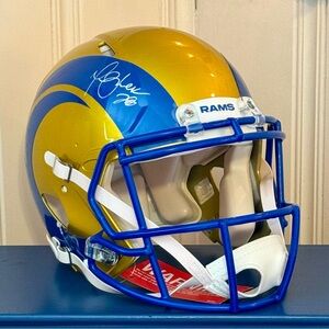 Los Angeles Rams Marshall Faulk Autographed Full Size Speed Helmet Beckett COA